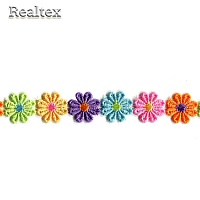 Кружево гипюр  25мм 122431 цв.мульти