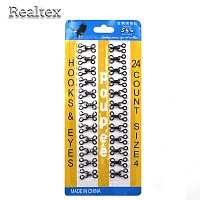 Крючки плательные в блистере Realtex №4 (24шт х 6) цв.черный