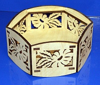 Заготовка для декорирования деревянная Сухарница с ромашками 20*20*10см