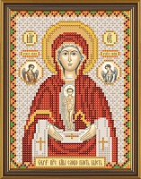 Рисунок на канве для бисера НС 5043 "Божья Матерь "Слово плоть бысть" 