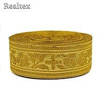 Тесьма церковная  Realtex 38мм R-01 цв.золото