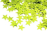 Пайетки россыпью TBY-FLK172 звёзды 13мм цв.010 салатовый