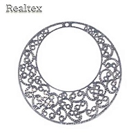 Украшение филигранное "Zlatka" FDP-026 "круг" цв.серебро