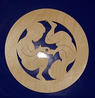 Заготовка для декорирования деревянная Циферблат "зодиак "Близнецы" 24см