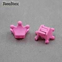 Заколка-краб мини 29551 "Корона" (2шт) цв.розовый