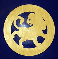 Заготовка для декорирования деревянная Циферблат "зодиак "Лев" 24см
