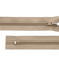 Молния витая G004A Т.4 20см неразъемная замок автомат цв.282 серо-бежевый