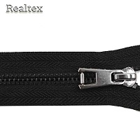 Молния металл Т.5 Реалтекс 1замок 40см разъемная цв.черный никель/черный