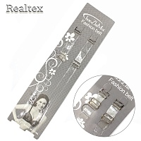 Бретели  Realtex 10мм силиконовые, с фурнитурой металл.никель  (10пар)