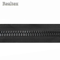 Молния Realtex рулонная трактор Т.15 акулий зуб (45.7м) цв.черный