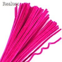 Проволока "Синель" Realtex для творчества N d-6мм 30см (100шт) цв.А-003 фуксия