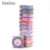 Набор декоративных тканевых клеевых лент "Горох" (12шт*1м) Реалтекс