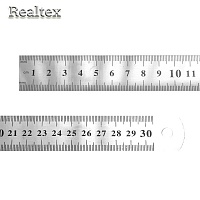  Линейка Реалтекс 30см металл (6шт)