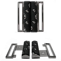 Пряжка металлическая ГНУ 14428 40мм цв.чёрный никель/чёрная резина