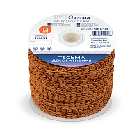 Тесьма "Булет" GBL-15 13мм цв.051 св.коричневый