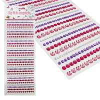 Стразы клеевые акриловые Realtex №2 (блистер) (640шт) цв.ассорти №2