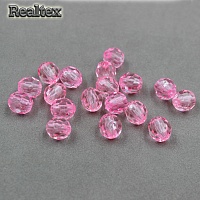 Бусины акриловые 3241 10мм (100гр) цв.02 розовый