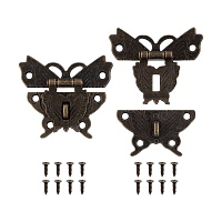 Замок для шкатулок декоративный "Промысел" WF-003 4,9*4,3см (1шт) цв.бронза