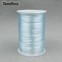 Шнур круглый атласный  Realtex 2мм (91.5м) цв.016 св.св.голубой