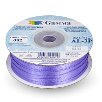 Лента атласная 3мм двухсторонняя Al-3P "Gamma" цв.082 фиолетовый