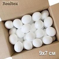 Заготовка для декорирования Яйцо h-9см d-7см (70шт) (пенопласт пористый)