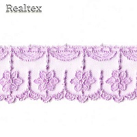 Кружево на сетке  40мм 2976 цв.013А св.сиреневый