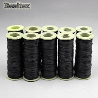 Нитки капроновые обувные 1,0мм цв.черный