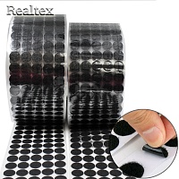 Липучка клеевая Realtex "Точки" 20мм (5500шт) цв.черный