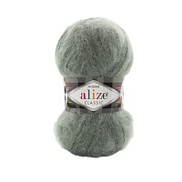 Пряжа Alize "Мохер Classic" (100гр) цв.180 серебряная сосна