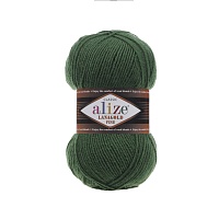 Пряжа Alize "Lana Gold Fine" (100гр) цв.118 темно-зеленый