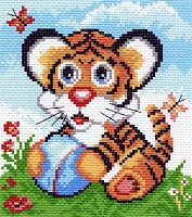 Рисунок на канве МП 28х37 №1175-1 "Юный футболист"