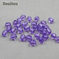 Бусины акриловые 3240  8мм (100гр) цв.07 фиолетовый 