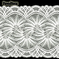 Кружево стрейч 185мм TBY 40039 цв.004 сумрачно-белый