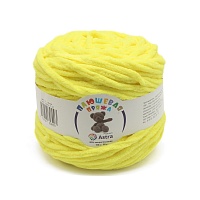 Пряжа Астра "Плюшевая" (100%полиэстер) (2*100гр*80м) цв.311 жёлтый