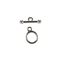 Застежка-тогл для бижутерии магнитная "Zlatka" FMK-Q03 (1шт) цв.01 серебро